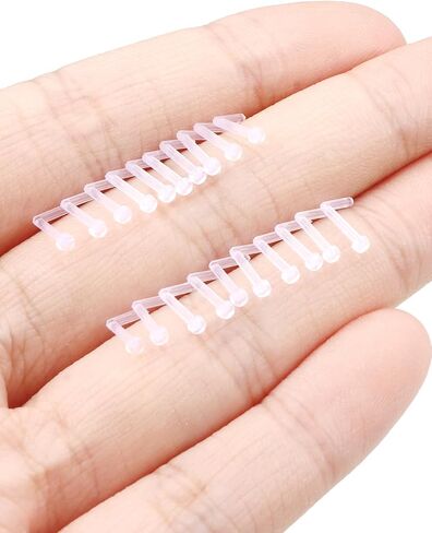 Clear Plastic Silicone Nose Rings Studs Piercings Jewelry Retainer Spacers for Women Men Surgery Work 18g Hypoallergenic Nostril Aretes Para La Nariz in Saudi Arabia