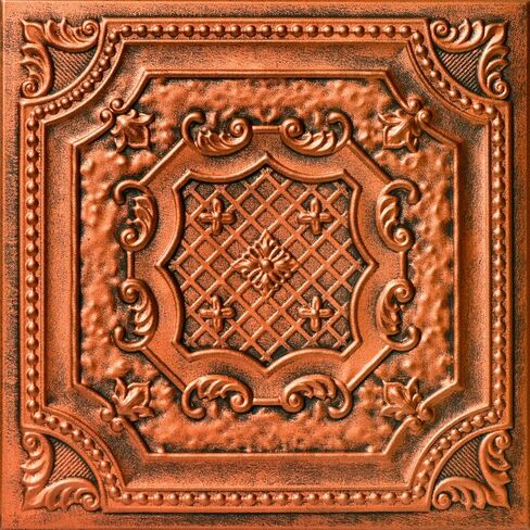 A la Maison Ceilings R126 Bijou and Bee Bee Foam Glue-up Ceiling Tile (21.6 sq. ft./Case), Pack of 8, Antique Copper in Saudi Arabia
