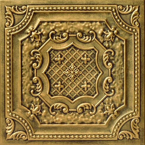 A la Maison Ceilings R126 Bijou and Bee Bee Foam Glue-up Ceiling Tile (21.6 sq. ft./Case), Pack of 8, Antique Copper in Saudi Arabia