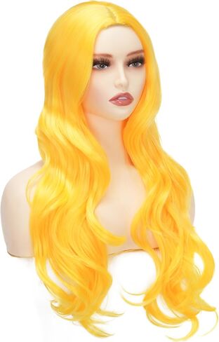 Long Purple Wigs for Women Colorful Wigs Rainbow Wigs Colorful Wigs Middle Part Wig for Halloween Costume Wig in Kuwait