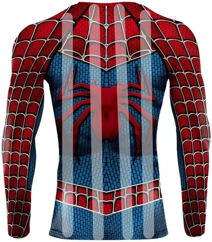 تي شيرت 3D Super Hero ملائم سريع الجفاف للرياضة التنكرية بأكمام طويلة in Saudi Arabia