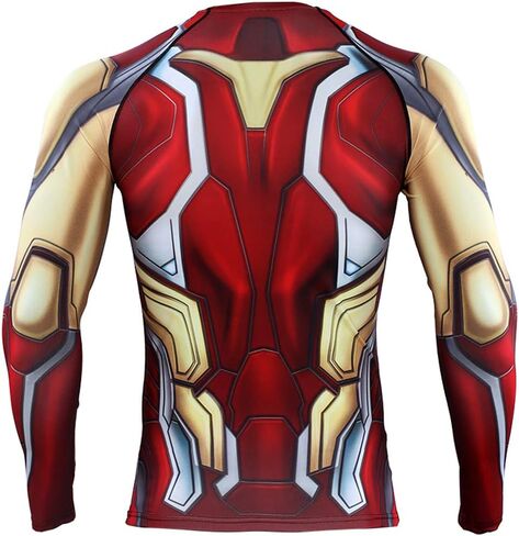 تي شيرت 3D Super Hero ملائم سريع الجفاف للرياضة التنكرية بأكمام طويلة in Saudi Arabia
