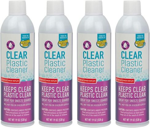 Invisible Glass 91014-6PK Screen and Plastic Cleaner Protectant and Polish Anti-Fog and Anti-Static for Plastic Surfaces Touchscreens, Plastic Shields and Guards, Electronics, 19 Fl Oz, Pack of 6 in Kuwait