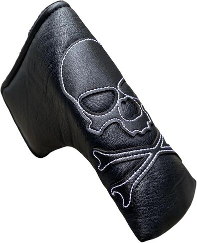 Skull Magnetic Golf Putter Cover Headcover Blade Putter Head Cover in Black Skeletion Golf Club Covers fits for Putters Width under 1.6" in Saudi Arabia