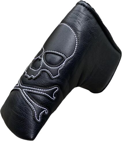 Skull Magnetic Golf Putter Cover Headcover Blade Putter Head Cover in Black Skeletion Golf Club Covers fits for Putters Width under 1.6" in Saudi Arabia