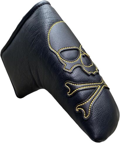 Skull Magnetic Golf Putter Cover Headcover Blade Putter Head Cover in Black Skeletion Golf Club Covers fits for Putters Width under 1.6" in Saudi Arabia