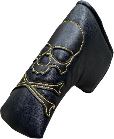 Skull Magnetic Golf Putter Cover Headcover Blade Putter Head Cover in Black Skeletion Golf Club Covers fits for Putters Width under 1.6" in Saudi Arabia