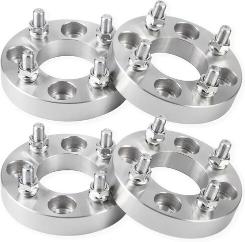 GAsupply 1" 4x4 Wheel Spacers Fits for EZ GO EZGO Club Car Golf Carts & ATV, 25mm 4X101.6mm Forged ATV Wheel Spacer, 68mm Hub Bore, 1/2"-20 Thread Pitch, 4 Pack (1", Chrome) in Saudi Arabia