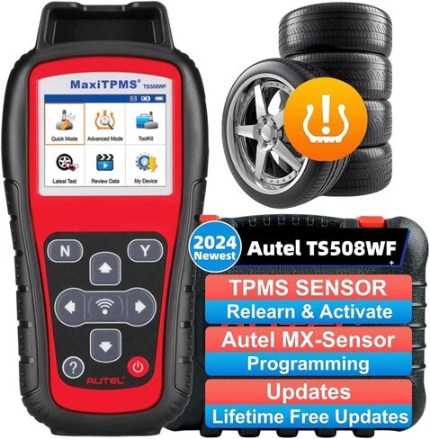 أداة برمجة Autel MaxiTPMS TS508WF TPMS، 2024 أحدث أجهزة استشعار TPMS للتنشيط/إعادة التعلم، مستشعر MX للبرنامج، ترقية تشخيص TPMS TS508/ TS501/ TS408، قراءة/مسح رمز TPMS، تحديث مجاني مدى الحياة in Saudi Arabia