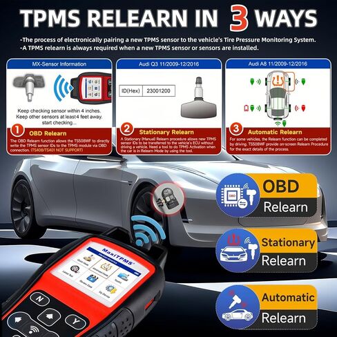 أداة برمجة Autel MaxiTPMS TS508WF TPMS، 2024 أحدث أجهزة استشعار TPMS للتنشيط/إعادة التعلم، مستشعر MX للبرنامج، ترقية تشخيص TPMS TS508/ TS501/ TS408، قراءة/مسح رمز TPMS، تحديث مجاني مدى الحياة in Saudi Arabia