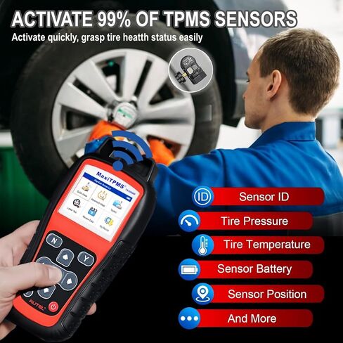 أداة برمجة Autel MaxiTPMS TS508WF TPMS، 2024 أحدث أجهزة استشعار TPMS للتنشيط/إعادة التعلم، مستشعر MX للبرنامج، ترقية تشخيص TPMS TS508/ TS501/ TS408، قراءة/مسح رمز TPMS، تحديث مجاني مدى الحياة in Saudi Arabia