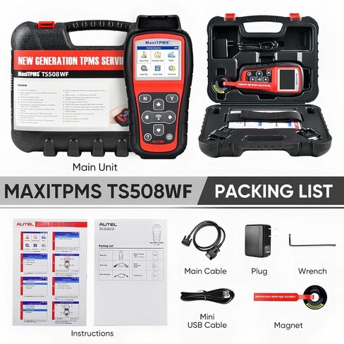 أداة برمجة Autel MaxiTPMS TS508WF TPMS، 2024 أحدث أجهزة استشعار TPMS للتنشيط/إعادة التعلم، مستشعر MX للبرنامج، ترقية تشخيص TPMS TS508/ TS501/ TS408، قراءة/مسح رمز TPMS، تحديث مجاني مدى الحياة in Saudi Arabia
