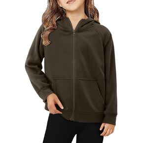 Yoklass Girls Zip Up Hoodie Sweatshirts Casual Long Sleeve Lightweight Jacket with Pocket