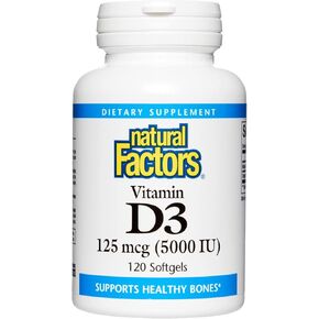Natural Factors Vitamin D3 5000 IU 240/SG (Multi-Pack)