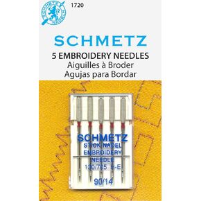 25 Schmetz Embroidery Sewing Machine Needles 130/705H H-E Size 90/1425