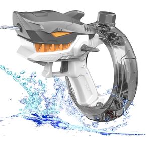 Electric Water Gun,Shark Shape Water Guns for Adults Kids,Strong Power,Large Capacity Water Gun,Up to 25 FT Long Range,Summer Water Gun Toys,Pool Beach Outdoor Party Toys Kids Ages 8-12