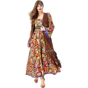 70s Outfits for Women 70s 60s Hippe Costume Dress Women 70s Disco Outfit Party Dance Dress 70s Hippe Disco Dress