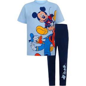 Disney Mickey Mouse Boys T-Shirt and Pants Set for Toddlers and Big Kids