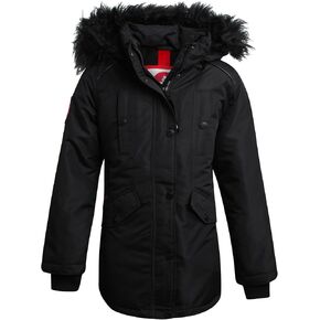 CANADA WEATHER GEAR Girls' Winter Jacket - Stadium Expedition Parka Coat, Fur Trim Hood