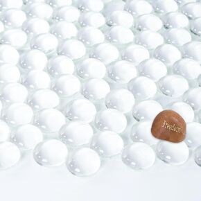 SIDONG 5 LB Flat Glass Beads for Vases 1/2 inches Glass Marbles Clear Flat Glass Marbles, Glass Gems for Vases Fillers, Aquariums, Crafts, Candlestick Decorations, Home Décor