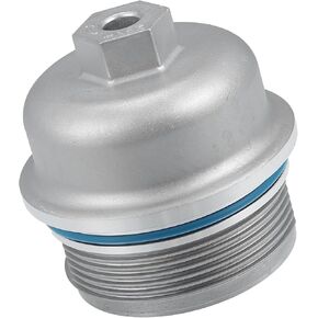 Engine Oil Filter Housing Cover Cap 12583470 for Chevrolet Camaro 3.6L 2010-2015 Metal Silver Tone Replace Parts