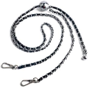 BEAULEGAN Thin Purse Chain Strap Adjustable - Replacement for Small Shoulder Crossbody Bag, 51 Inches Long Black