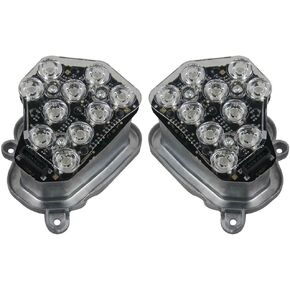 MUNIK Turn Signal Led Headlight Left & Right Turn Signal LED Headlight Indicator Module Compatible with BMW 2009-2013 520i 525i 528i 530i 535i F10 F11 F18# 63117271901 + 63117271902