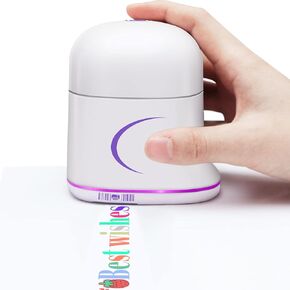 PEKOKO Handheld Printer Portable Mini Inkjet Printer Color Barcode Printer 1200dpi Wireless