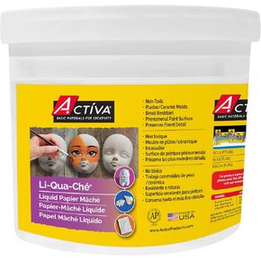 Activa Li-Qua-Che Pourable Paper Mache 1 Gallon Casting Compound, White