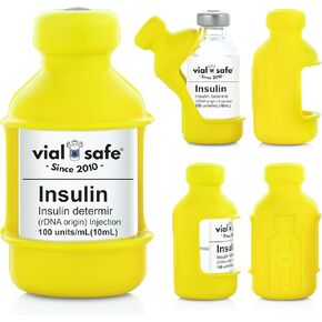 VIAL SAFE The Original Insulin Vial Protector | Durable Vial Case | Silicone Insulin Vial Protector | Insulin Bottle Protector, Diabetes Care, Fits Humalog/Humulin/Novo (Log/Rapid/Lin), 2-Pack, Mojito