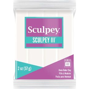 Polyform Sculpey III Polymer Oven-Bake Clay, Tan, Non Toxic, 2 oz. bar, Great for modeling, sculpting, holiday, DIY, mixed media and school projects.Great for kids & beginners!
