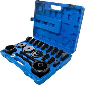 24pc Wheel Bearing Press Kit for Easy Removal & Installation FWD Bearing Press Kit with Sliding Screws, Bushings, Sleeve Plates, Storage Case