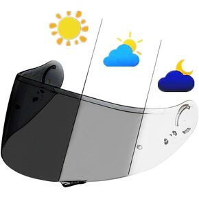 Photochromic Helmet Visor Shield for SHOEI GT Air1/2 Neotec CNS-1 TC-5/9 X14 Z7 CWR1 Xspirit Z8 X15 RF1400 CWR-F2 NXR1/2 (GT Clear)
