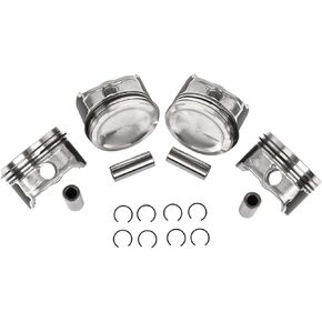 06B107065N Engine Piston Ring Set 4pcs Pistons Rings Fit for 1999-2005 A4 A4 Quattro Beetle Jetta 1.8L, Fit for 2000-2006 Golf 1.8L, Replace OE 06B107065N