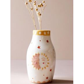 Handcrafted Ceramic Duck Vase - White Modern Flower Vase with Unique Duck Design - Round Aesthetic Table Decor - Funky and Trendy Art Vase