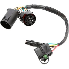 529004 7 Pin To 4 Pin Trailer Harness with Reverse & 12V Wire Quick Blade Connect Harness Compatible with Truck USCAR 7 Pin Connector