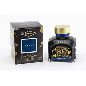 Diamine Brand 80ml Blue/Black Bottled Fountain Pen Ink, Produced in UK