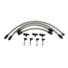 A-Team Performance - LS LSX LS1 LS2 LS6 LM7 Steam Vents - with Hardware and Hoses Kit - for Front and Rear Venting -4 AN Complete Coolant Crossover Black