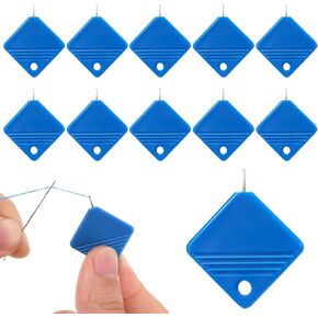 Simple Needle Threader, Needle Threaders Automatic Needle Threader Sewing Machine Needle Threader Tool Plastic Wire Hook for Hand Sewing Embroidery Floss(10 Pack Blue)