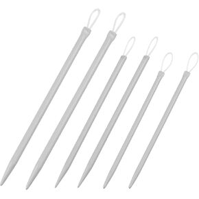 Zuoyou 6 Pcs Nylon Thread Rope Threader Yarn Thread Large Eye Wool Needle Threader Weave Knitting Needle Yarn Sewing Needle Sweater Needle Knitting Tool