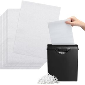 100 Pcs Paper Shredder Lubricant Sheets Paper Shredder Oil Sheets Paper Shredder Oil Lubricant for Cross-Cut and Micro-Cut Paper Shredders, 6 x 8.50 x 0.031 Inch