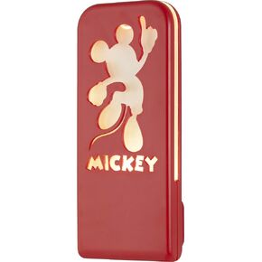 Disney Mickey Mouse LED Night Light, Silhouette, Always On, UL-Listed, Ideal for Bedroom, Nursery, Bathroom, Hallway, 37609
