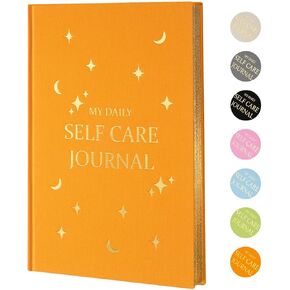 My self care journal ，Gratitude journal for women Six Minutes a Day Manifestation journal with prompts A5 size Foil stamped edges Rich inside page program Self care journal Daily gratitude journal notebook (Pink)