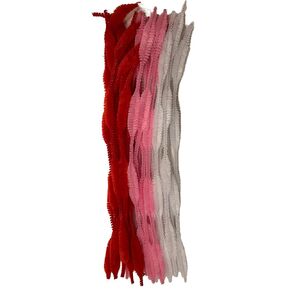 Bump Chenille Stems Pipe Cleaners Red Pink and White for Craft Creative Handmade DIY Art Craft, Ornaments 25 Pieces
