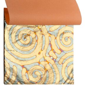 Variegated Gold Leaf Sheets - KINNO Multiple Types of Metal Leaf Papers with Patterns for Gilding Projects,Type 1 (25 Sheets Per Booklet)