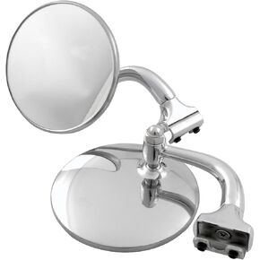 Allstar Performance ALL76401 4" Diameter Stainless Steel Head Slip-Over Door Design Peep Style Side View Mirror - Pair