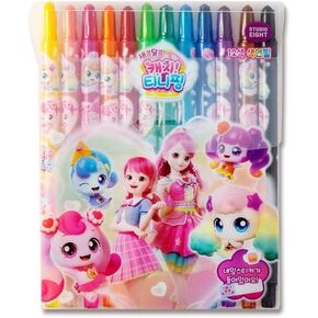 12 Count Catch Teenieping Colored Pencil Set Twistable Crayons (Package May Vary)