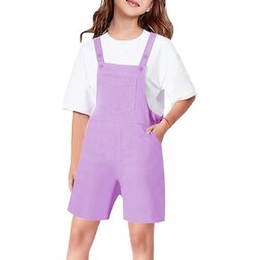 Girls Overalls Sleeveless Adjustable Jumpsuits Kids Casual Loose Romper Cute Long Pants with Pockets 4-14 Years in Kuwait