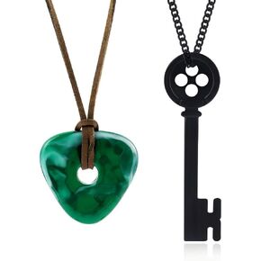 Coraline Charm Bracelet - Coraline Necklace Halloween Costume Accessories - Gifts for Women Men and Fans