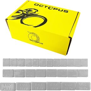 OCTOPUS 500Pcs Zinc Gray Coated Stick-On Balance Wheel Weight Lead-Free Cars SUVs Trucks Motorcycle Wheel Balancers w/Wider and 3M Tape 1oz, 0.5oz, 0.25oz – 500 Pcs